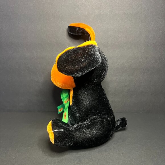 Plush Apparel Home of Mardi Gras Halloween Black Orange Collectible Dog Toy 7.5" - Picture 3 of 8